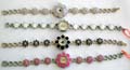 Trendy gift for girls enamel flower pattern decor fashion bracelet watch , assorted color randomly pick