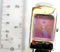 Fashion bangle watch with rectangular clock face design, assorted color randomly pick