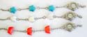 Multi beads forming fashion bracelet watch, assorted color and design randomly pick