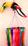Multi color parrot wind dancer