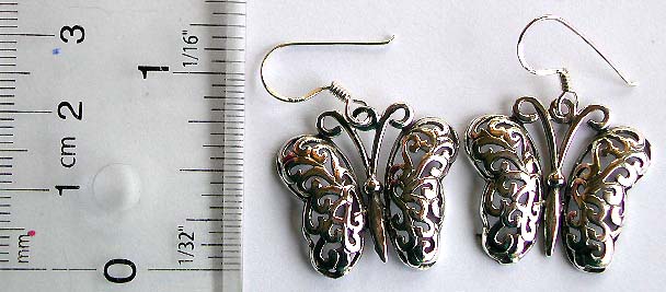 Contemporary jewelry online wholesale comtemporary sterling silver large butterfly earring jewellery
