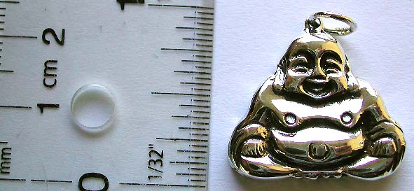 Sterling silver pendant in happy buddha figure design
                  
