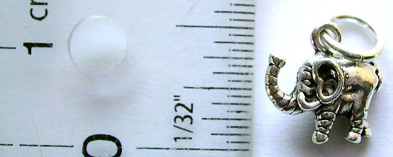Mini elephant figure design sterling silver pendant                   
