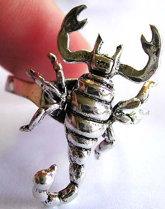 Jumbo Sterling Silver SCORPIAN SCORPIO RING. We also wholesale Zodiac Rings - horoscope and Astrology Jewelry such as Chinese horoscope pendants and charms.