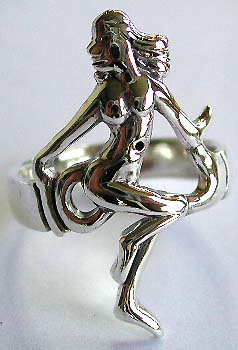 Fairy collectible, jewelry wholesaler wholesale fairy jewelry of sterling silver ring with carved-out fairy
