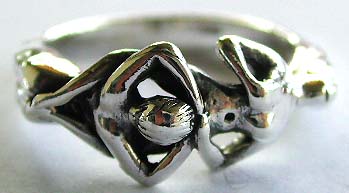 The ring of love. Couple in love sexual ring made of 925. sterling silver 