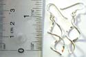 Fish hook sterling silver earring in carved-out twist loop pattern design