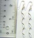 Curve line pattern design sterling silver earring with fish hook for closure 