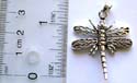 925. sterling silver pendant in carved-out dragonfly pattern design with movable wings
