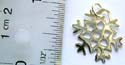 Carved-out snow flake pattern design sterling silver pendant