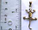 925. sterling silver pendant in gecko pattern design