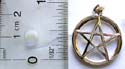 Sterling Silver Classy Pentagram Pendant, Wiccan mystic symbol star-in-circle design 925. sterling silver pendant