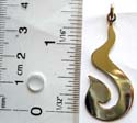 925. sterling silver pendant in carved-out curvy pattern design