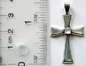 Cross pendant made of 925. sterling silver with white mother of pearl seashell stone embedded