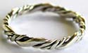 Twisted pattern design 925. sterling silver ring 