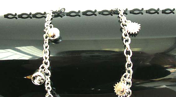 Curve stand fashion bracelet or necklace display, 12 hooks