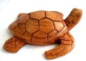 Turtle abstract carving, made of tropical hard wood