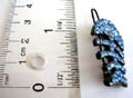 Fashion hair clip with multi mini cz stone embedded fish bone pattern design, assorted color randomly pick 