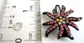 Fashion hair clip with flower central decor multi mini cz stone embedded sea star pattern design, assorted color randomly pick 