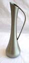 Fashion metal vase with narrow neck and body, with handle