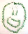Fashion jewelry with imitation green jade chips design