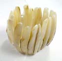 Multi long irregular creamy seashell forming fashion bracele
