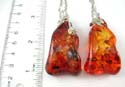 Fashion amber imitation necklace in irregular shape design with lobster claw clasp. Assorted color randomly pick