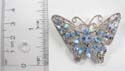 Fashion butterfly pin with multi mini cz synthetic stone embedded