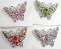 Fashion butterfly pin with multi mini cz synthetic stone embedded