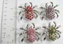 Animal fashion pin in spider design with multi circular cz stone embedded
