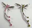 Dragonfly with a long tail fashion pin, multi cz synthetic stone paired with iridescent crystal embedded