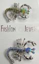 Fashion scorpion pin design with multi cz stone and iridescent crystal stones embedded