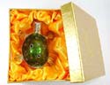 Enamel jewelry box motif silver turtle figure and turtle shell can be opened, enamel in dark green color, magnetic lock design