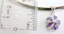 Fashion cuff necklace with pendant and a purple cz flower and macasites inlaid