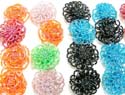 Fashion assorted bead seed ring forming in flower pattern
