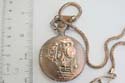 Fashion bronze pocket watch motif train patterm on cover and white color face design