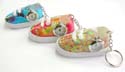 Fashion watch motif sparkle running shoe shape with flower pattern design in assorted color