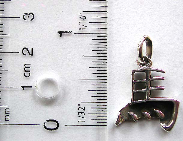 Sterling silver pendant, 12 Chinese zodiac - HORSE