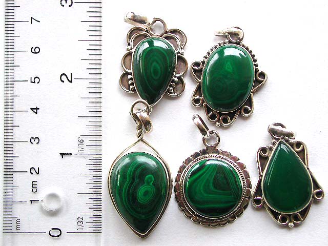 Wholesale Metaphysical Jewelry - power stone malachite semiprecious stone jewelry pendant