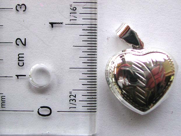 Heart love jewelry sterling silver locket pendant