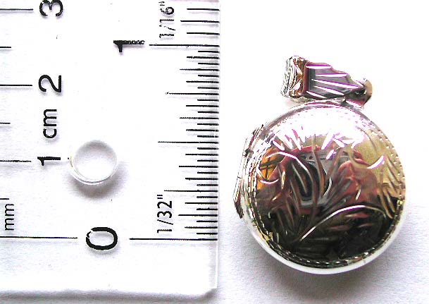 wholesale locket, sterling silver antique classic style engraved locket pendant necklace