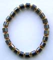 Hematite jewelry, hematite beads forming stretchy strecthy bracelet