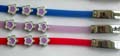 Fashion bracelet in assorted color plastic band design with 3 flower pattern decor at center, assorted color randomly pick 