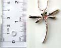 Fashion chain necklace with multi mini clear cz stone embedded dragonfly pendant at center