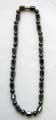 Hematite jewelry, hematite necklace with multi short cylinder shape and pearl shape magnetic beads forming, magnetic  end 
