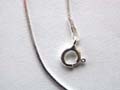 Sterling silver necklace in square chain design