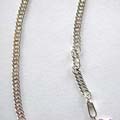 Sterling silver necklace in flat chain loop design