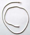 Sterling silver necklace in square long chain loop design