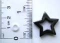 Cosmic jewelry trend, fashion hematite pendant in central carved-out star pattern design 