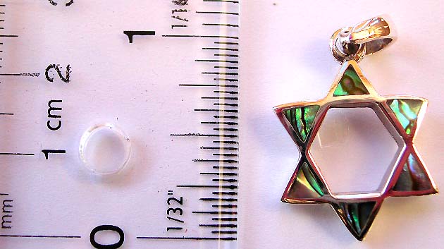 Star of David jewelry wholesaler wholesale abalone shell inlaid star of David pendant charm     